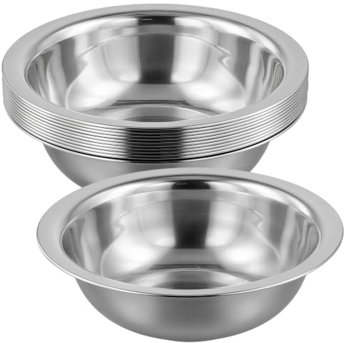 TAICHEUT 12 Pack Stainless Steel Mixing Bowls 16cm, 3/4 Quart Metal Salad Mixing Bowls for Baking, Meal Prep and Cooking, Dishwasher Safe