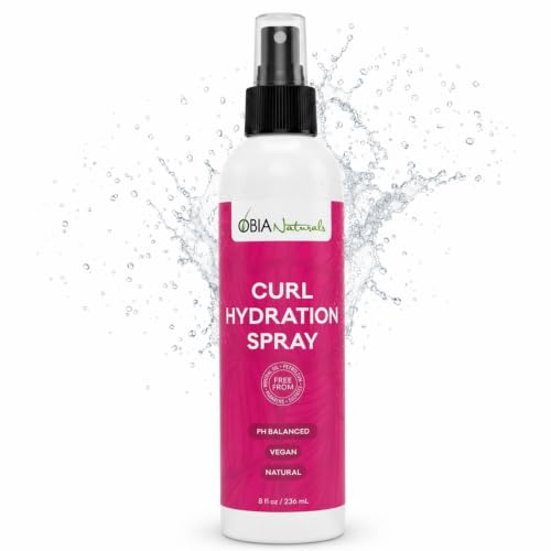 OBIA Naturals Curl Hydration Spray - Refreshing, Moisturizing, Nourishing Hydrator for Dry Hair and Curls, 8 ounce.