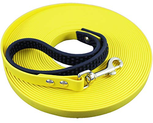 bio-leine BioThane Schleppleine 5,00 Meter Neon Gelb 19 mm breit