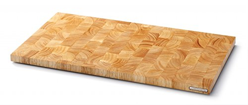 Continenta Schneidebrett Stirnholz 54 x 29 x2 ,7cm aus Gummibaumholz, mit vier Gummifüßen