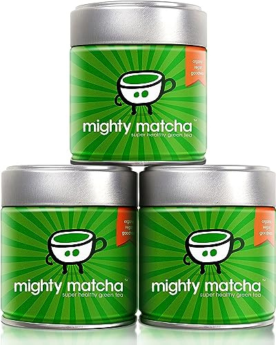 Mighty Matcha Tea | Organic Matcha Green Tea Powder | Ceremonial Grade | Great Taste Winner 2012 | Certified CN-BIO-119 Non-EU Agriculture | Energy Boost, Detox | 30 g (pack of 3)