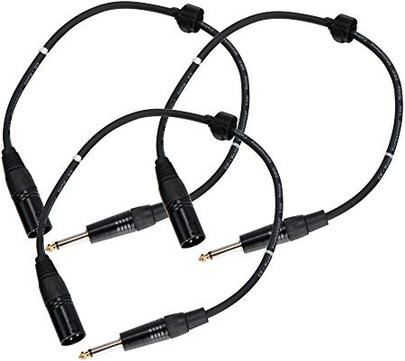 Pronomic Stage JMXM-0.5 Cavo Audio Mono Jack/XLR 0, 5m Nero Set da 3 | Connettori: XLR maschio 3 poli -> jack mono 6, 3 mm, Lunghezza: 0, Colore guaina: nero, Rame privo di ossigeno, Qualità Top