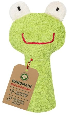 Efie Bio-Rassel Frosch, kontrolliert biologischer Anbau (organic), Made in Germany, GOTS zertifiziert, nachhaltig