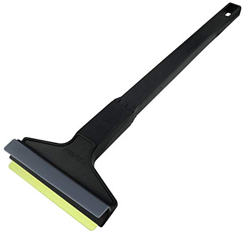 Grattoir Pare Brise Voiture long 37cm - rapide, sans Effort et Efficace - Murska - Raclette Pare Brise Voiture - Premium HIPS - Lame en Laiton - Gratte Pare Brise Voiture Finlande L&P A055 Noir Gris