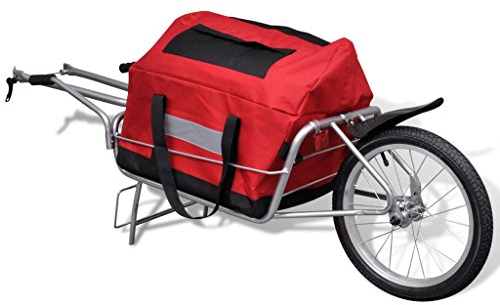 yorten Transport Fahrradanhänger, 2-in-1Transportanhänger, Lastenanhänger, Gepäckwagen, mit Aufbewahrungsbeutel, 143 x 42 x 41 cm