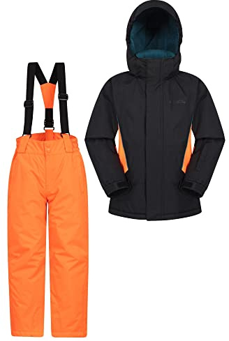 Mountain Warehouse Kinder-Ski-Set aus unisex Winterjacke und Hose - Zweiteiler für Schnee, Winterset/Regen-Set für Jungen und Mädchen, Regen-Ganzkörperanzug | Mantel & Hose Set mit Taschen für Jungen & Mädchen Fleece gefüttert für Wärme Schneefang Schutz Winter Snowboard