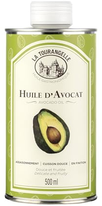 La Tourangelle - Huile d’avocat - Extraite de la chair d'avocats - 500ml | Huile alimentaire & cosmétique