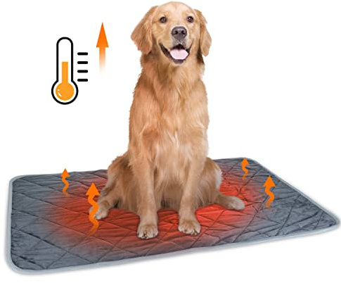 Nobleza Selbstheizende Decke für Katzen & Hunde, Haustiere Wärmematte, Waschbare Welpen Thermodecke, Selbstwärmende Winter Wärme Hundematte, Hund rutschfest Wärmedecke, Größe XXL 115x72cm