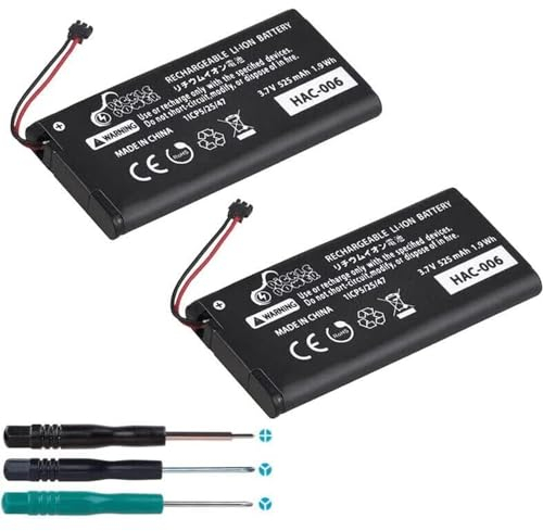 Pickle Power 2Pcs HAC-006 Battery for Nintendo Switch Joy-Con Controller HAC-015, HAC-016 Joycon Controller