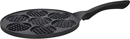 Tognana Premium Black, Padella per Waffle multifunzione da 26 cm, Alluminio, Nero