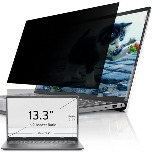 Laptop Sichtschutzfolie 13.3 Zoll, 16:9 Seitenverhältnis Abnehmbarer Sichtschutz Anti Blaulicht Blendschutz Blickschutzfolie Displayschutz Blickschutzfilter für 13 Hp/Dell/Acer/Lenovo/ThinkPad/Asus