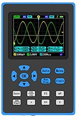 IGASHI Multímetro Digital Inteligente Recargable DSO2512G, osciloscopio Digital portátil de 2,8 Pulgadas, 120M de Ancho de Banda, Canal Dual, Tres Modos de Disparo, generador de señal