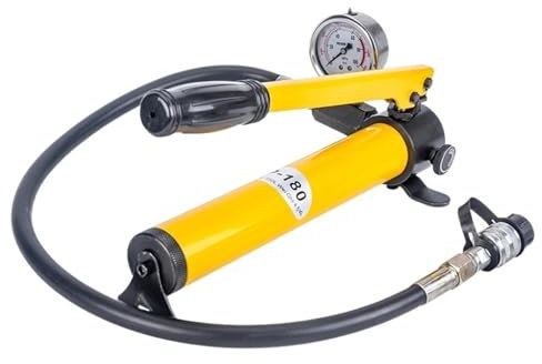 Pompa idraulica manuale CP-180, piccola pompa idraulica portatile, opzionale con manometro SUNBING (Color : CP-180 hand pump+pressure meter)