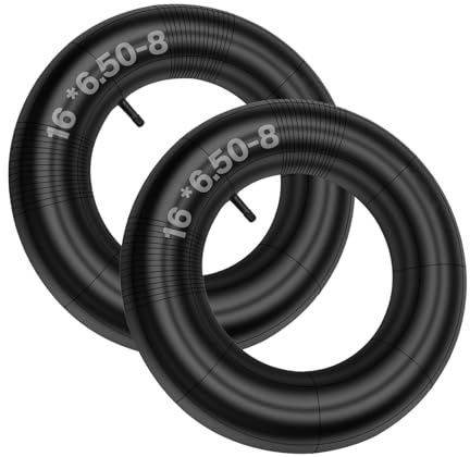 2 Stück 16 x 6,50-8 Reifenschlauch 16 x 650-8 16 x 7,50-8 16 x 750-8 Innenschlauch mit geradem Ventilschaftspalt für Golfwagen, Traktor, Rasenmäher, Schneefräsen, Anhänger, Schubkarren und ATV