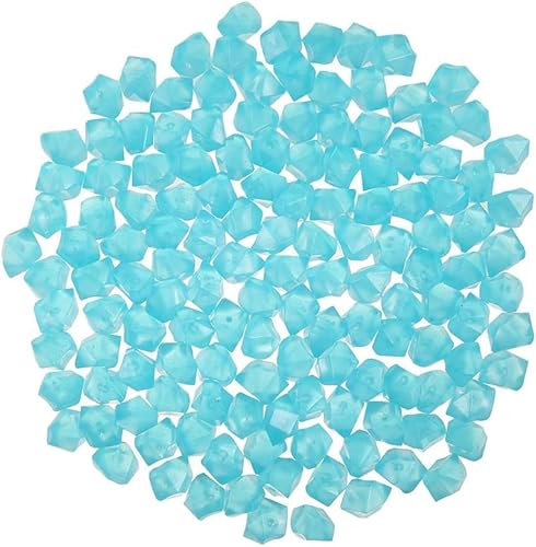 MacroHu 100Pcs Pietre Luminosi Colorate Ciottoli per Giardino Pietre Acquario Ghiaia Luminose Pietre Nottilucenti Pietre Decorative Ciottoli Incandescenti Resina Ciottoli Fluorescenti Pietre-Azzurro