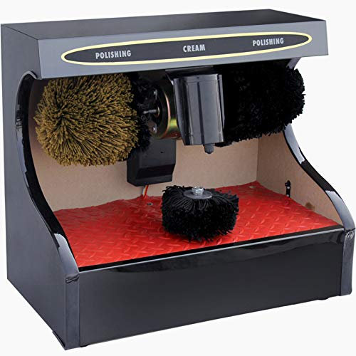 KJZQXYX Cireuse à Chaussures à Induction Automatique, Double Moteur, capteur Infrarouge, cireuse à Chaussures en Cuir pour Maison ou hôtel Commercial (Black)