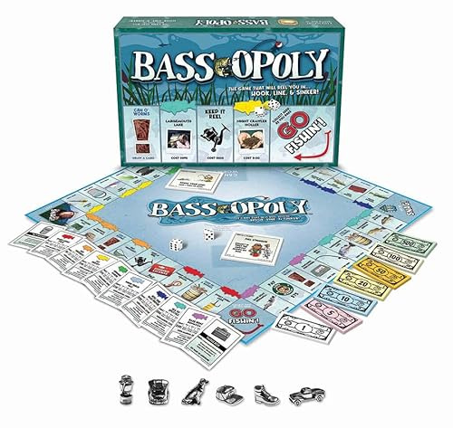Bass-Opoly Board Game - A Fun Property Trading Game that Will Reel You in Hook, Line, & Sinker!