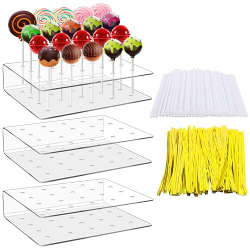 Sinofort 3 Stück Cake Pop Ständer, 20 Löcher Pop Lutscher Ständer
