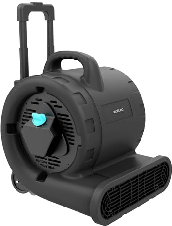 Cecotec Souffleur de Sol Ventilateur de Séchage Blowindustry 6000 Flowfloor, 600W, 1350 Tr/min, 3 Vitesses, Débit d'Air 2700 m³/h, Roues et Poignée Rétractable, Contrôle Intuitif, Facile à Transporter