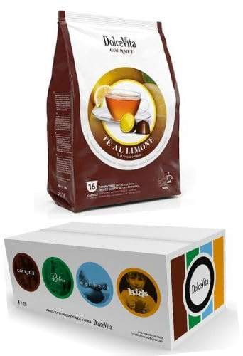 240 Capsule compatibili con Dolce Gusto TE AL LIMONE DOLCE VITA - Senza Glutine - Compatibili con Macchine sistema Dolce Gusto - 15 Sacchetti da 16 -