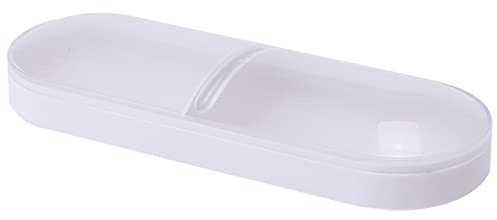 Qsvbeeqj Caja de almacenamiento de bastoncillos de algodón de 2 rejillas dispensador de almohadillas de algodón maquillaje para mujeres niñas cosméticos joyería contenedor maquillaje estuche de viaje