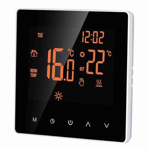 Irishom Wi-Fi Smart Termostet Temperature Controller di Temperatura Digitale Controllo LCD Display Touch Screen Week Programmabile Termostato di Riscaldamento a Pavimento Elettrico (Nessun Wi-Fi)