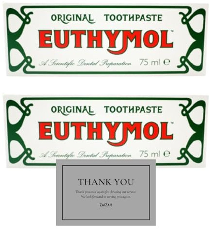 Original Fluoride-Free Toothpaste 75ml Packs 2 - Natural Mint Flavor, Gentle Clean, Antibacterial Oral Care, Fresh Breath, Cavity Protection (Pack of 2)