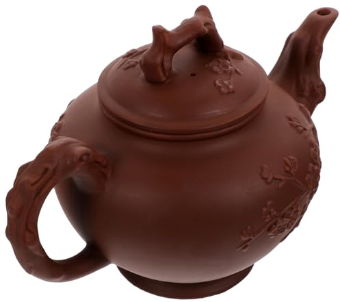 Toyvian Teiera Resistente al Freddo in Argilla Viola Realizzata Artigianalmente, Design Tradizionale Impugnatura Comoda, per Casa e Ufficio, Tè Kung Fu