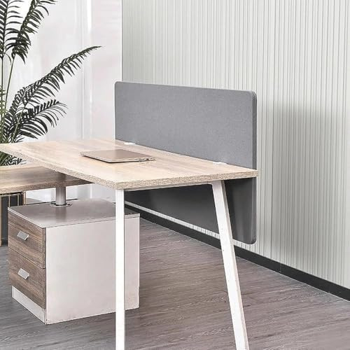 Clamp-On Divisor de escritorio, 60cm alto Panel de privacidad de la oficina insonorizado portátil con abrazaderas, 100 120 cm largo Panel de modestia para escritorio de pie, Universal,E-Lenght 120cm