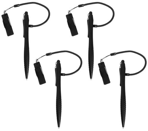 POPETPOP Penna Stilo Touchscreen 4 Pezzi per Veicoli con Base a Molla, Penna Conduttiva Antigraffio per Navigazione Auto e Tablet, Punta Anti-impronte Morbida e Design Compatto Portatile