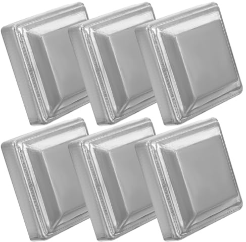 HEALEEP 6 Piezas Tapas para Postes de Cerca de Hierro 80x80 Mm, Cubierta Cuadrada para Barandilla Metálica, Reutilizables Resistentes para Valla Jardín Exterior