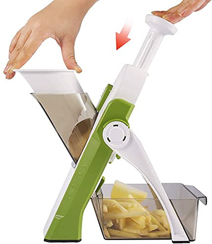 Mandolina affettatrice professionale con 4 modalità di taglio per una preparazione sicura e facile degli alimenti