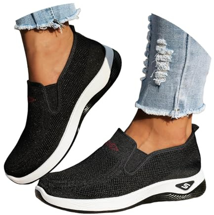 Generico Sandali Trekking Donna, Scarpe Ortopediche Donna Senza Lacci da Ginnastica Traspirante Antiscivolo Sneakers Estive