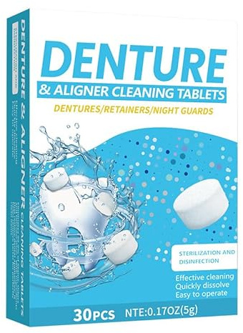 Retainer Pastiglie Detergenti,Compresse Pulizia Dentiere Effervescenti,Compresse Apparecchi Ortodontici,Compresses Pulitore Per Protesi,Rimuove Macchie E Odori
