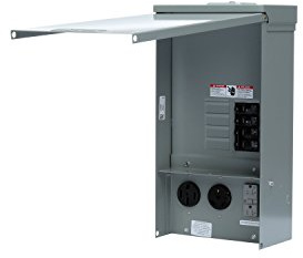 Siemens TL137US Talon Temporary Power Outlet Panel by with a 20, 30, and 50-Amp Receptacle Installed, Unmetered