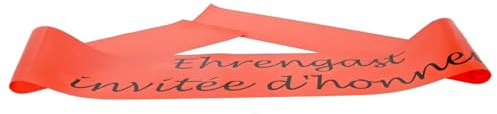 Schärpe für sie oder ihn mit Ihrem individuellen Aufdruck in vielen Farben und für jeden Anlaß: JGA, Baby-Shower, Silber-Hochzeit, die Nr. 1 in Qualität und Individualsierung, Farbe:orange