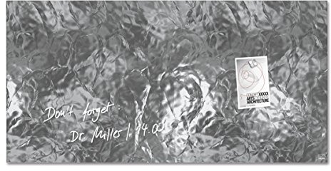 SIGEL GL268 Premium Glas-Magnetboard 91 x 46 cm Silber-Optik / Magnettafel Artverum - weitere Designs/Größen