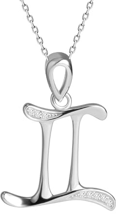 VIKI LYNN Gemini Necklace for Women 925 Sterling Silver Zodiac Sign Constellation Horoscope Pendant Necklace with Cubic Zirconia Birthday, Anniversary Zodiac Jewelry Gifts for Women, Her, Friend