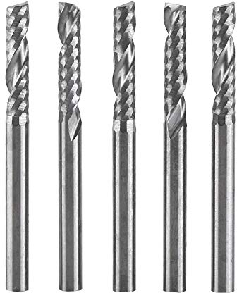 5 stücke Hartmetall Schaftfräser 3,175mm (1/8 ) Schaft Einzel Flöte Fräser CNC Rotary Grate Set Bit