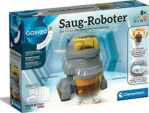 Clementoni Galileo-Robotics – Saug-Roboter, Robotik für kleine Ingenieure, Einstieg in die Elektronik, High-Tech für Schulkinder, Spielzeug für Kinder ab 8 Jahren von Clementoni 59109