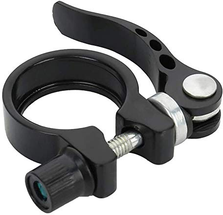 Sattelstützenklemme, Schnellspanner Sattelstützenklemme, Fahrrad Sattelstützenklemme, für 27,2/28,6 mm Schnellspanner Bike Sattelstütze Rennrad MTB (Schwarz)