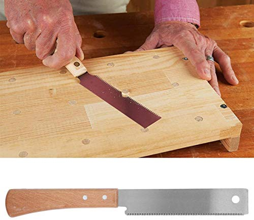 Piccola sega a mano, sega per legno giapponese a taglio piatto, sega a taglio piatto di precisione a denti fini, adatta per attrezzi da giardino, utensili per legno (12 pollici)