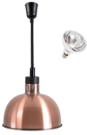 KOUWO Hanging Food Heat Lamp Overhead Food Lamp Warmer Food Light (Dia 29CM(Copper))