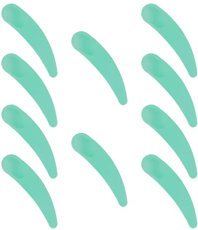 Mini Disposable Makeup Spatulas, 10 PCS Curved Cosmetic Spatula Scoop, Mini Makeup Spatula, Plastic Spatulas Scoops Tip Spatulas, for Facial Cream, DIY