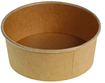 DeinPack Lot de 300 bols à salade 500 ml - Marron - Ronds - En carton kraft biodégradable - Emballage avec revêtement intérieur PLA - Bol à salade