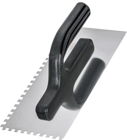 Llana dentada de 4 mm | Espátula dentada profesional de acero inoxidable – Llana dentada 4 x 4 mm