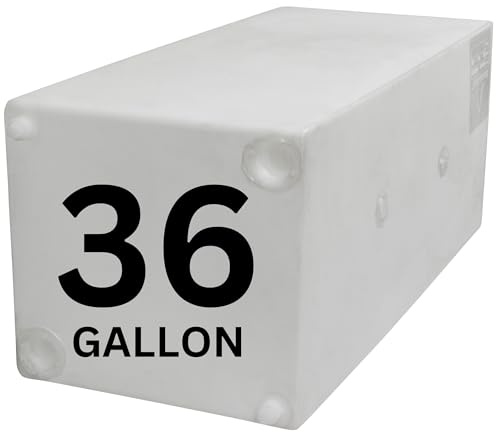 Ameri-Kart 36 Gallon RV Fresh Water Tank, Potable Water Storage Tank for Drinking, Cooking, Cleaning, Showering, for Campers, Trailers, Motorhomes, RVs, Cube Shape, 37 x 16 x 15 (WT-5549)