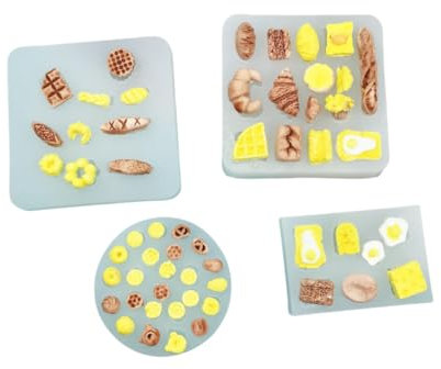 Moule À Sucre Mou 4Pcs Mini Croissant Omelette Moule En Silicone Moule En Silicone Pour Gâteau Fondant Chocolat