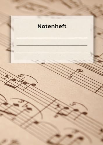 Notenheft für Anfänger und Fortgeschrittene: 50 Seiten mit 12 Blanko-Notenzeilen – Perfekt für Kompositionen und Musikunterricht