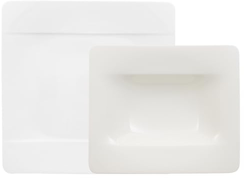 Villeroy & Boch Modern Grace Service de table 12 pièces | Assiettes plates (27 x 27 cm) et assiettes creuses (24 x 20 cm) pour 6 personnes | Porcelaine de qualité supérieure | Blanc